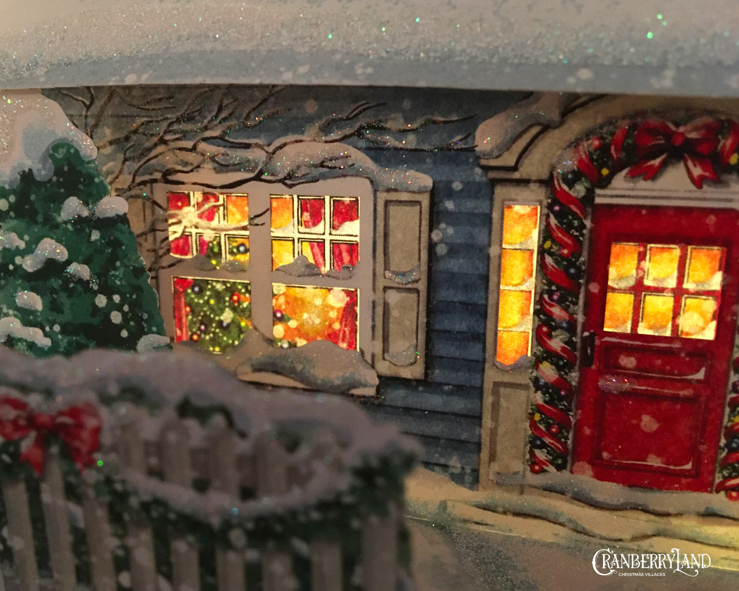 Aunt Berta's Blue House - Christmas Village House