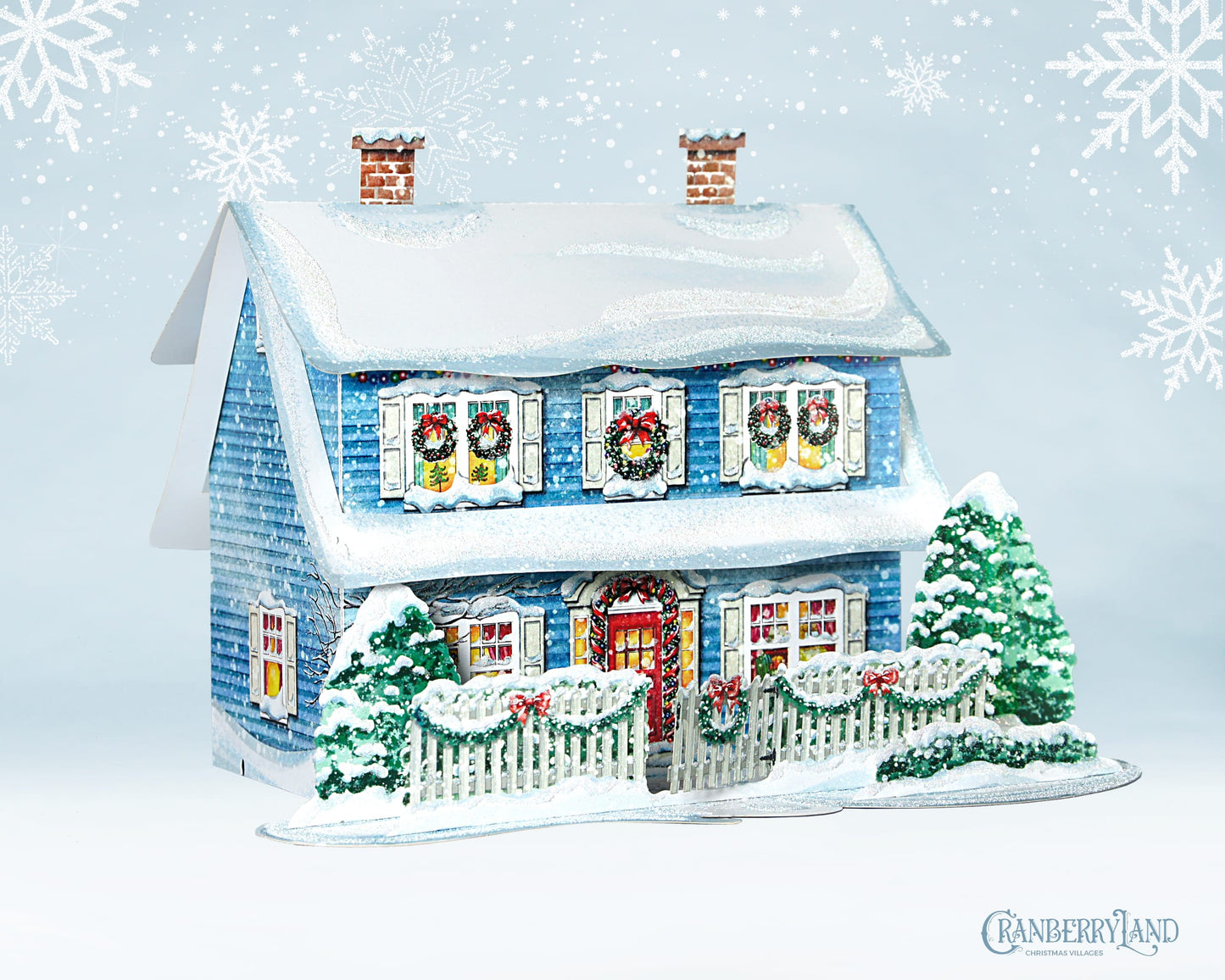 Aunt Berta's Blue House - Christmas Village House
