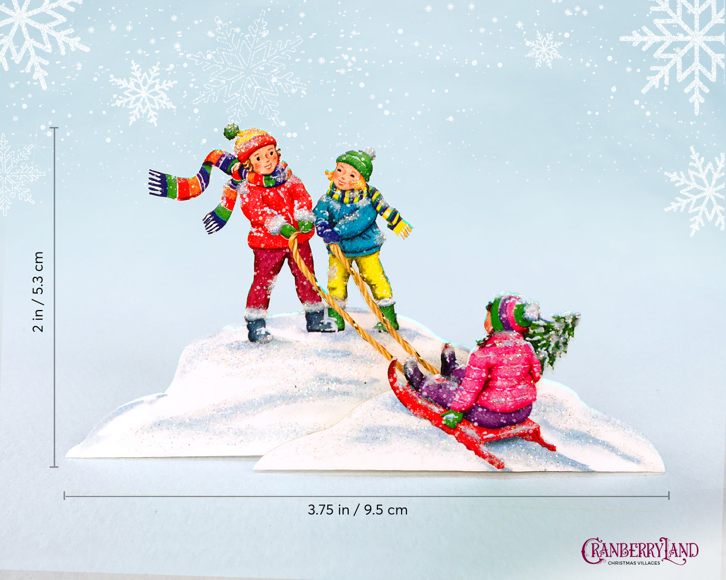 4-piece set Let's Play Outside! - Christmas Village Decoration
