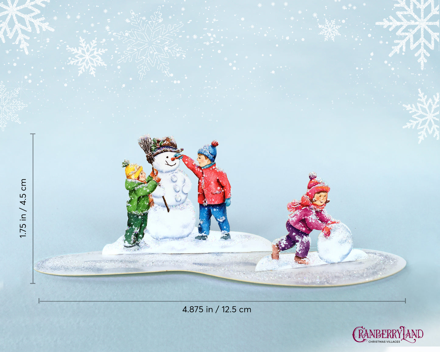 4-piece set Let's Play Outside! - Christmas Village Decoration