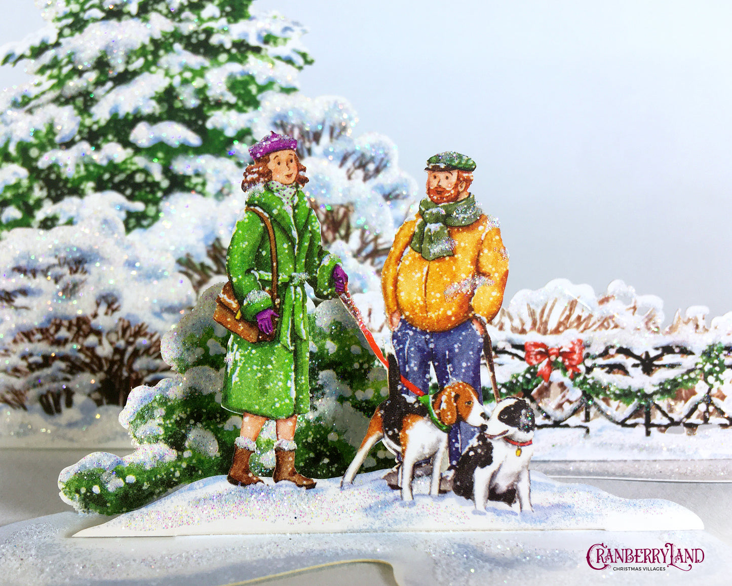 3-piece set The Walk - Christmas Village Decoration