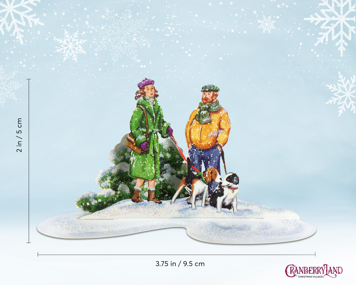 3-piece set The Walk - Christmas Village Decoration