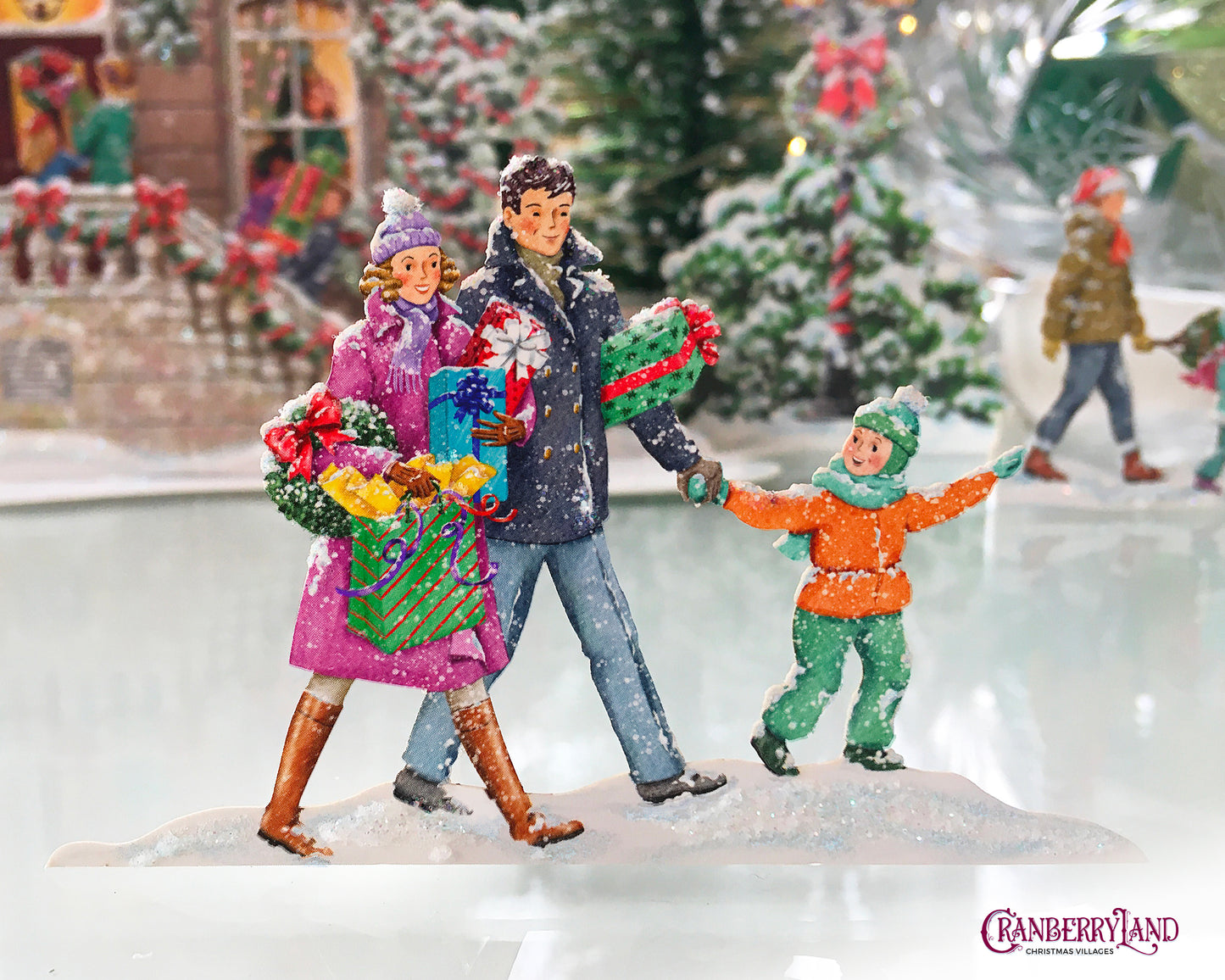 3-piece set Shopping Time - Christmas Village Decoration