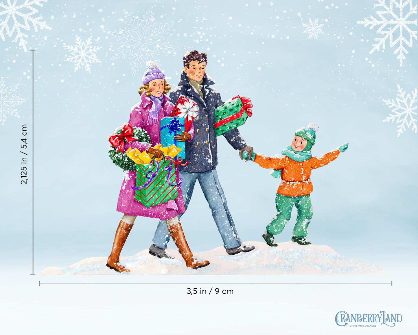 3-piece set Shopping Time - Christmas Village Decoration
