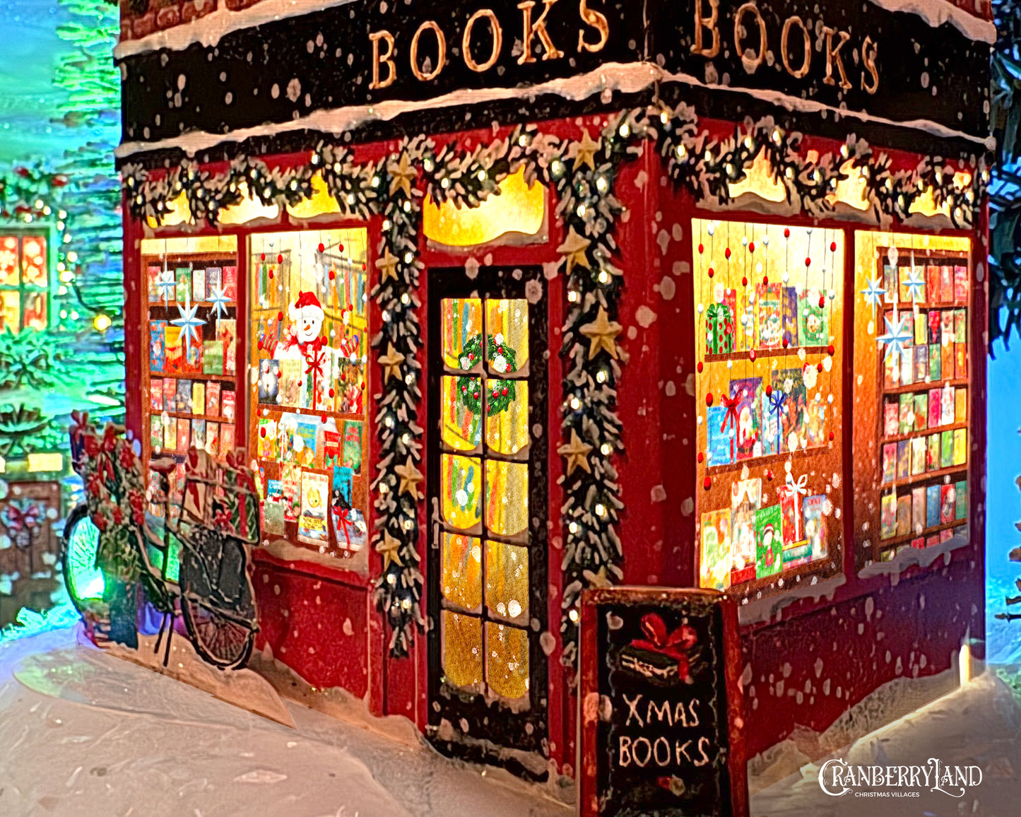 *La librairie Pickwick - Maison de village de Noël