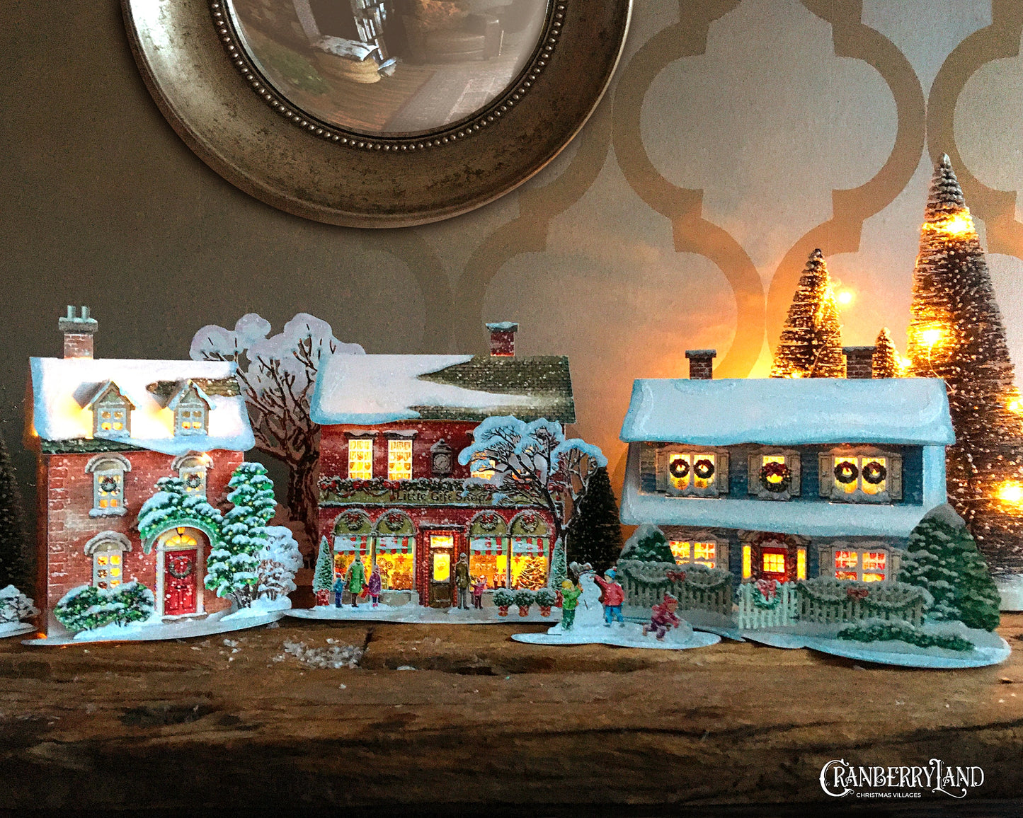 Aunt Berta's Blue House - Christmas Village House