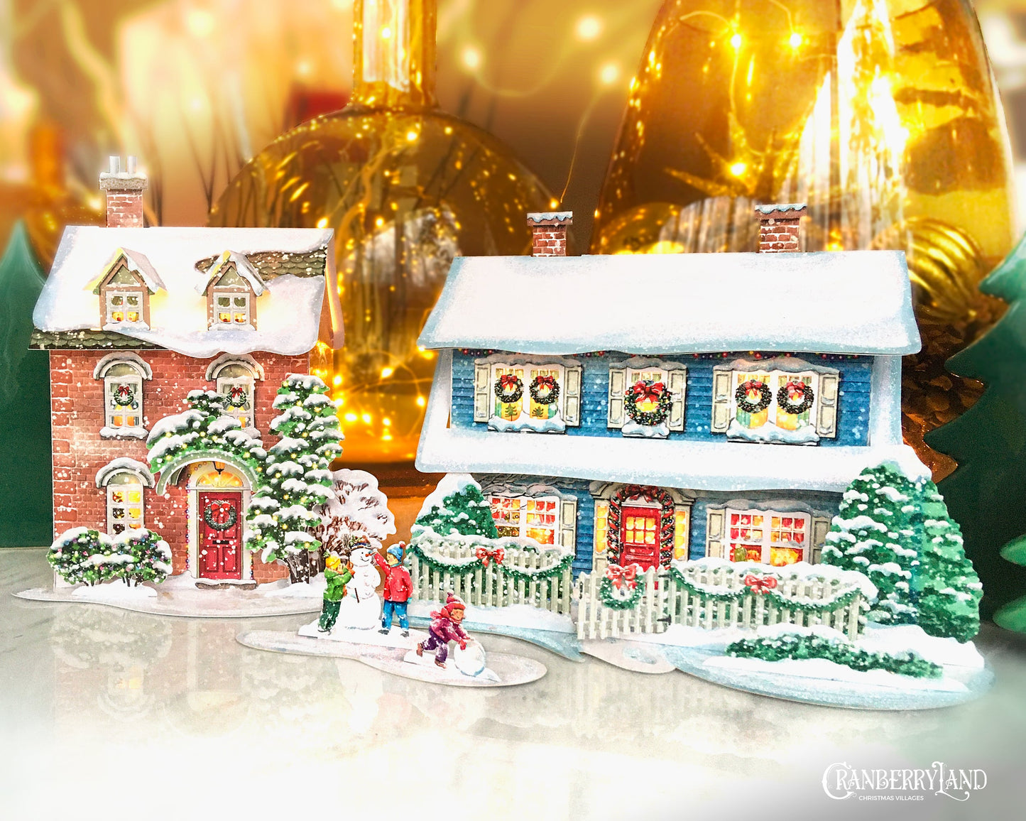 Aunt Berta's Blue House - Christmas Village House