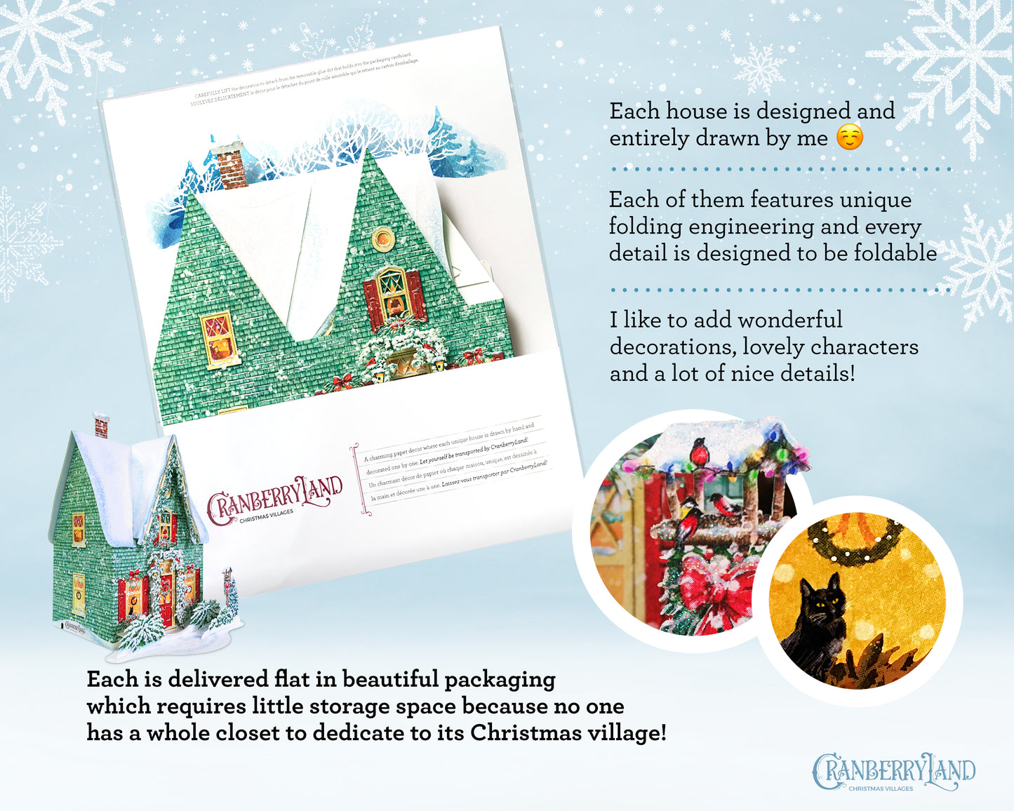 Le petit cottage de Mlle Ginger Baker - Maison de village de Noël