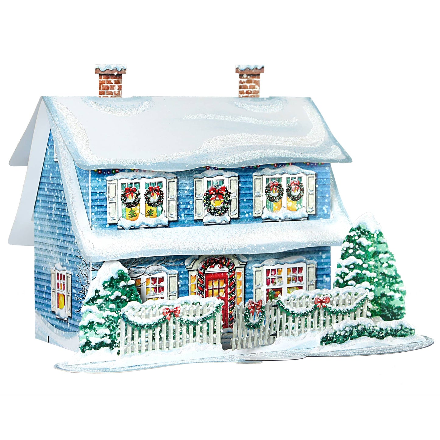 Aunt Berta's Blue House - Christmas Village Houses