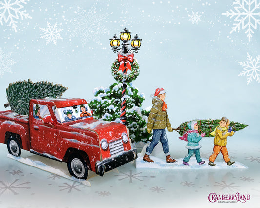 Ensemble 2 pièces « Le sapin de Noël »  - Village de Noël
